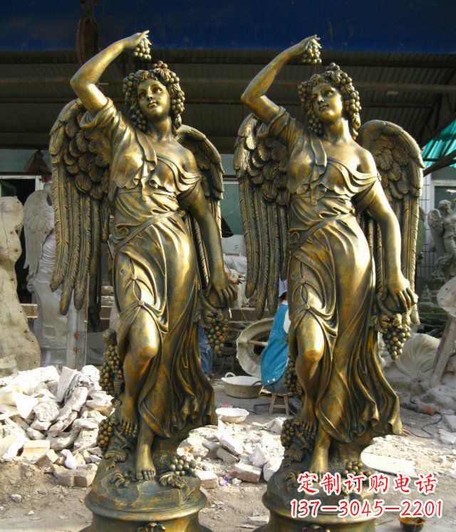 湖南玻璃钢四季女神仿铜人物雕塑