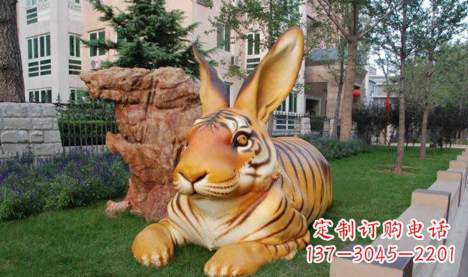 湖南玻璃钢兔子雕塑 (2)