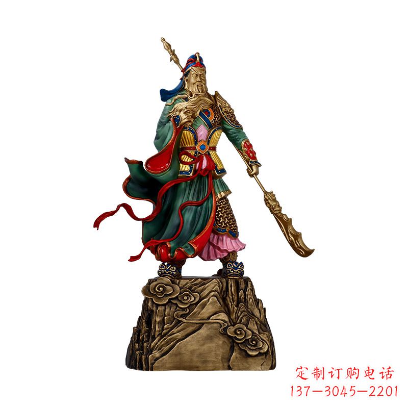 湖南玻璃钢武财神关羽雕塑