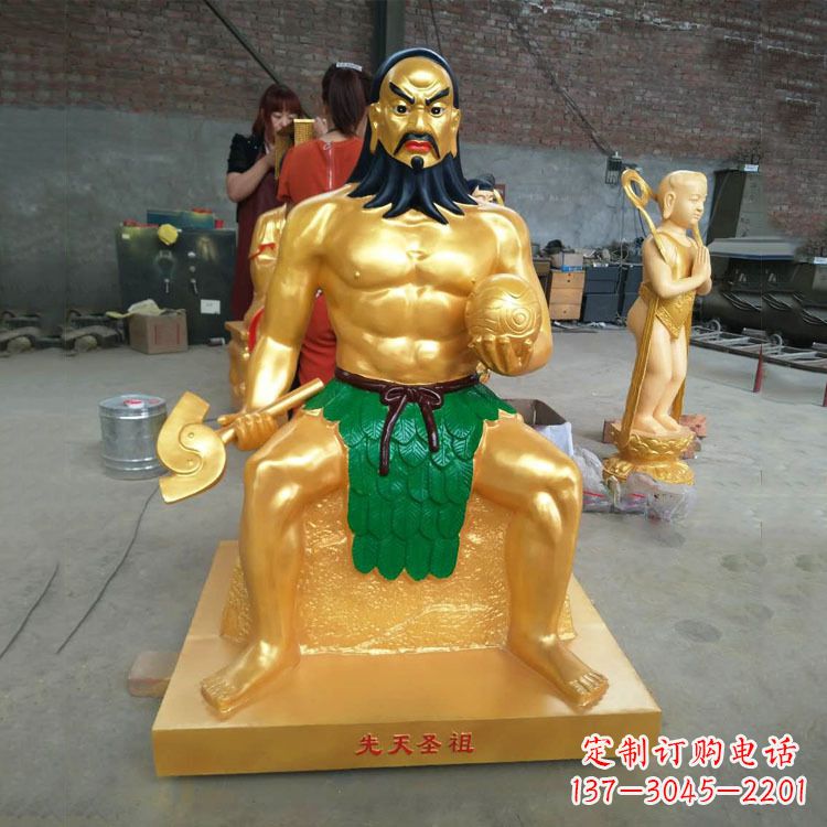 湖南玻璃钢炎帝神农氏彩绘神像