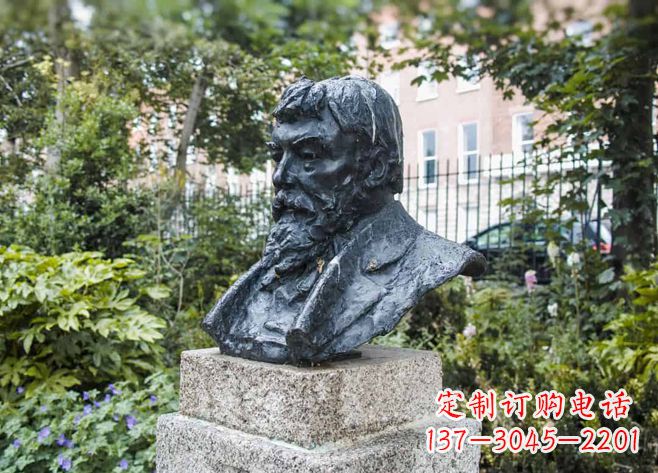 湖南伯特兰·罗素铜雕胸像-世界名人英国著名哲学家雕塑