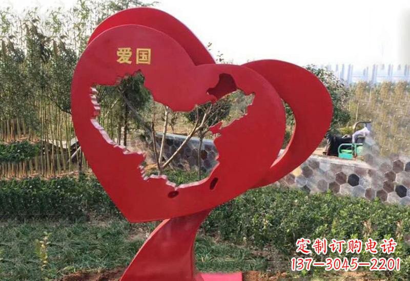 湖南不锈钢爱国镂空中国地图雕塑
