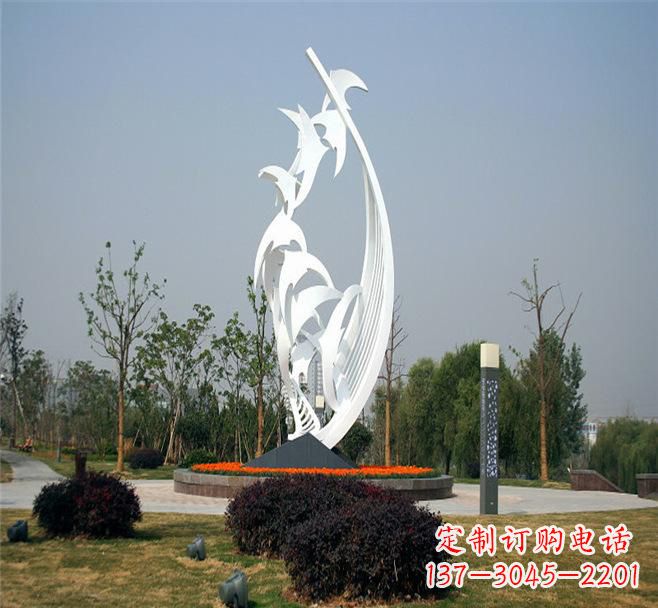 湖南不锈钢爱心大雁雕塑