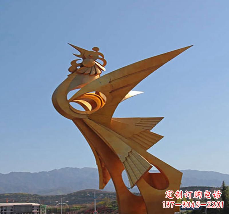 湖南不锈钢翱翔凤凰雕塑