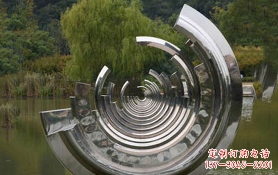 湖南不锈钢半圆字母景观雕塑