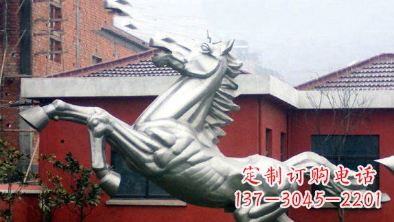 湖南不锈钢奔马雕塑 (2)