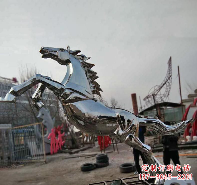 湖南不锈钢奔跑马雕塑