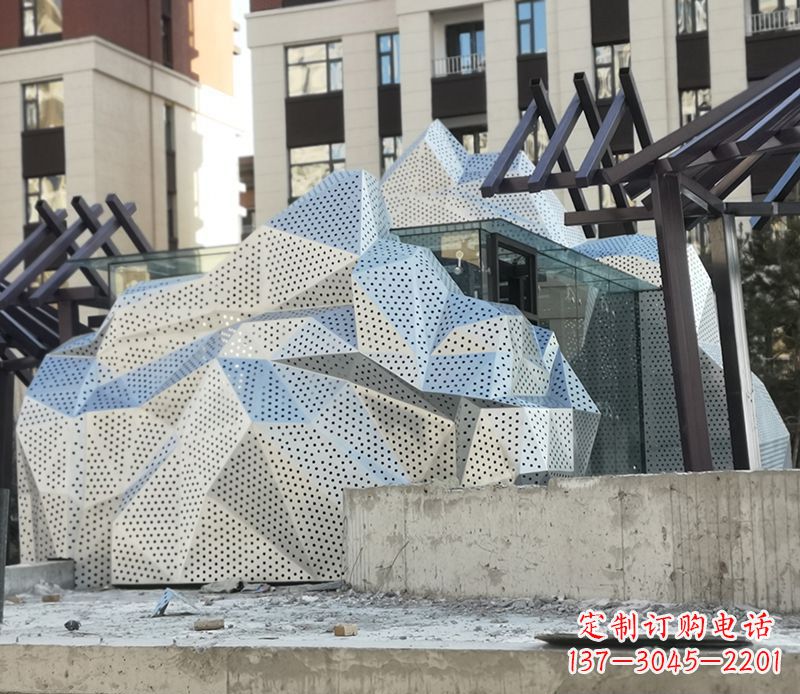 湖南不锈钢别墅假山景观雕塑