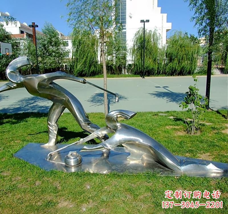 湖南不锈钢冰壶雕塑
