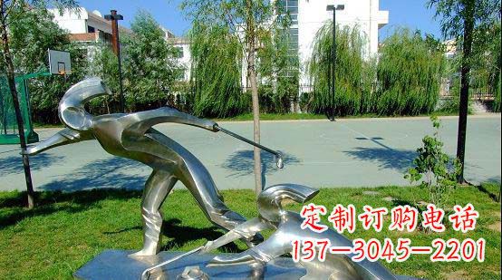 湖南不锈钢冰壶运动雕塑