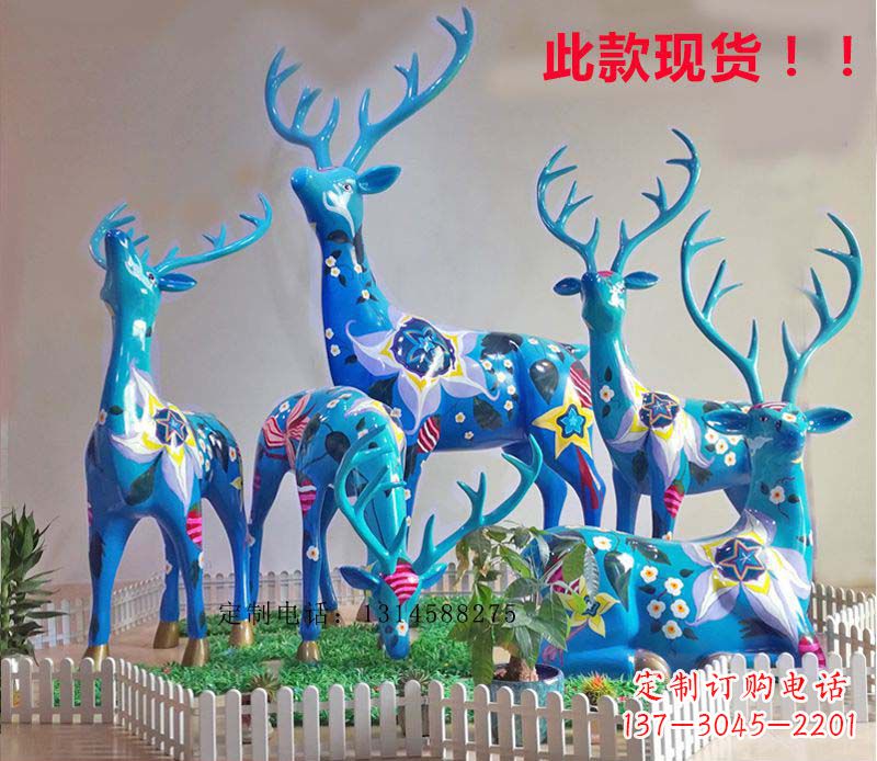 湖南不锈钢彩绘公园动物小鹿
