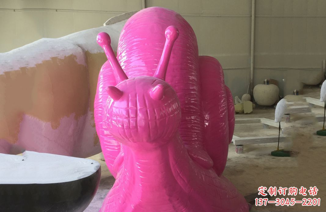 湖南不锈钢彩绘蜗牛公园景观雕塑
