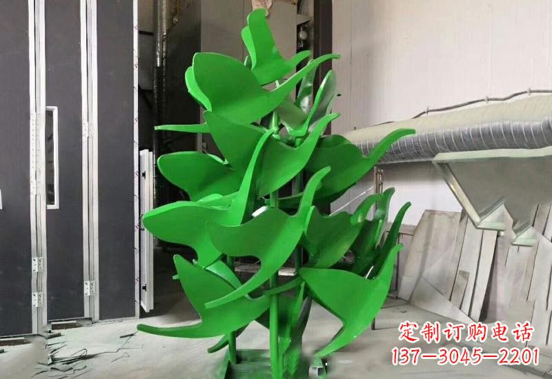 湖南不锈钢彩色抽象大雁雕塑