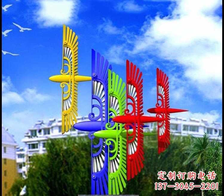 湖南不锈钢彩色抽象老鹰雕塑