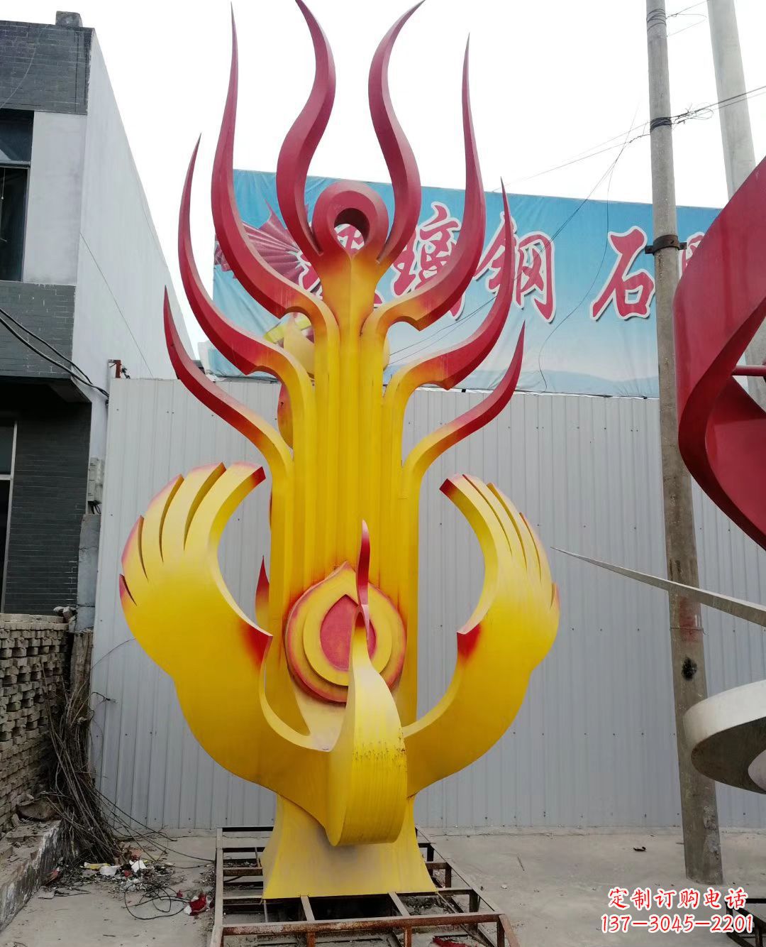 湖南不锈钢彩色凤凰雕塑