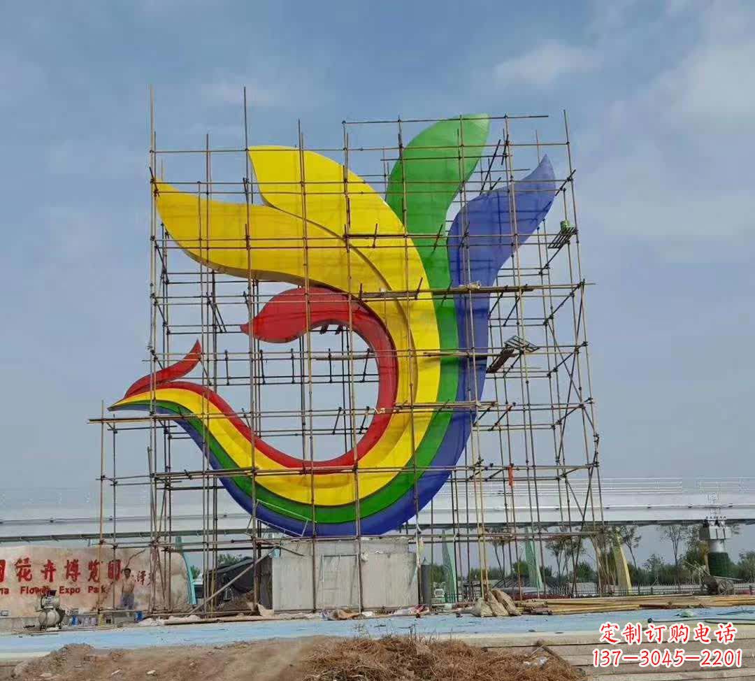 湖南不锈钢彩色凤凰雕塑1
