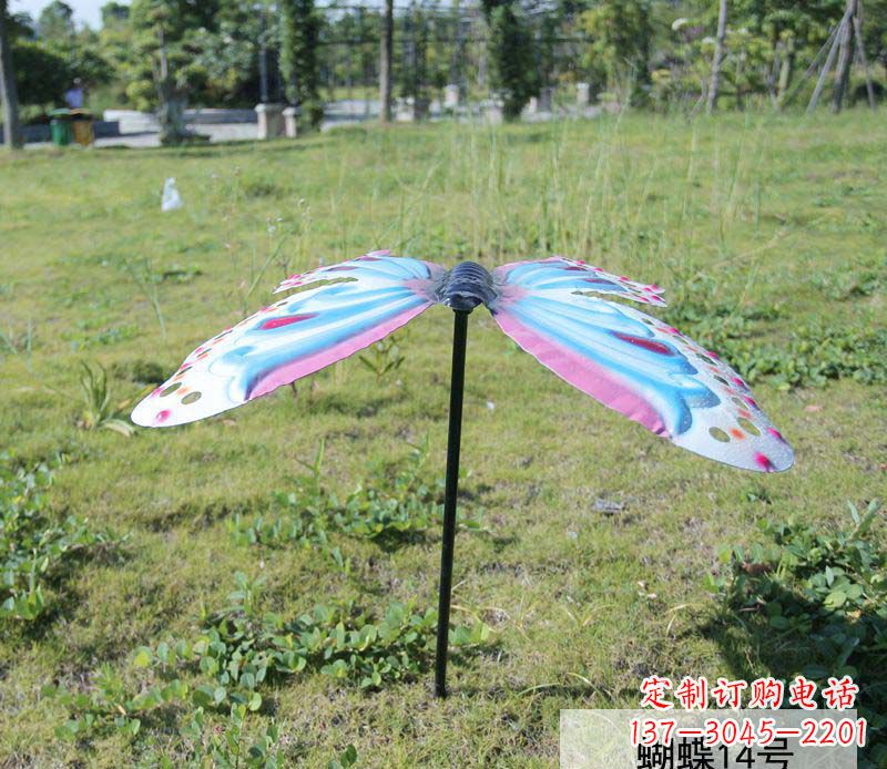 湖南不锈钢彩色蝴蝶雕塑1