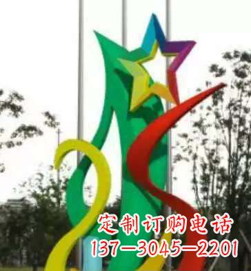 湖南不锈钢彩色飘带装饰雕塑