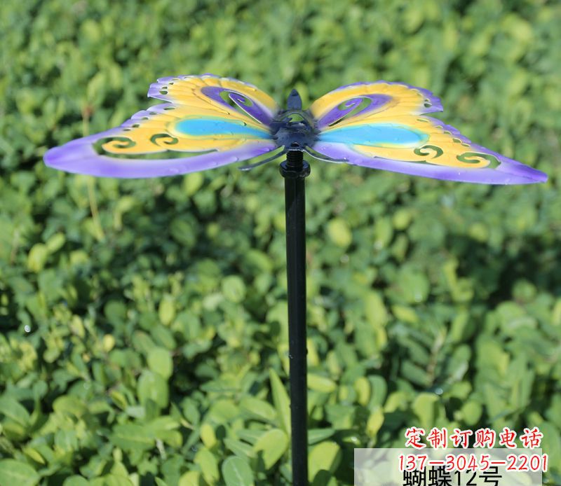 湖南不锈钢彩色园林蝴蝶雕塑