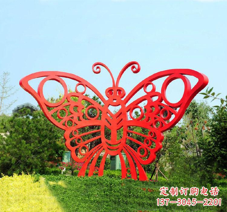湖南不锈钢草坪艺术蝴蝶雕塑