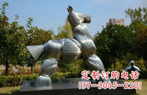 湖南不锈钢草扎马雕塑