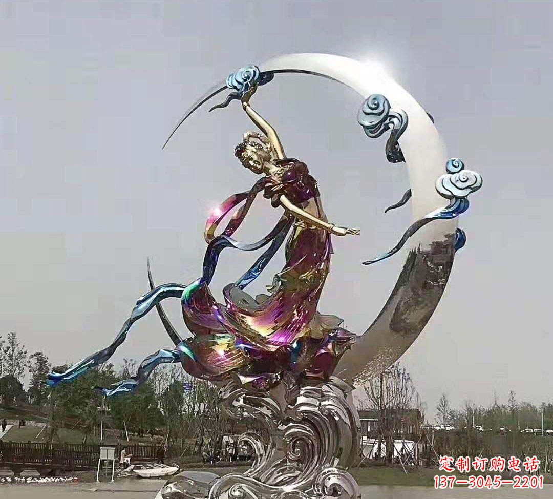 湖南不锈钢嫦娥奔月造型雕塑