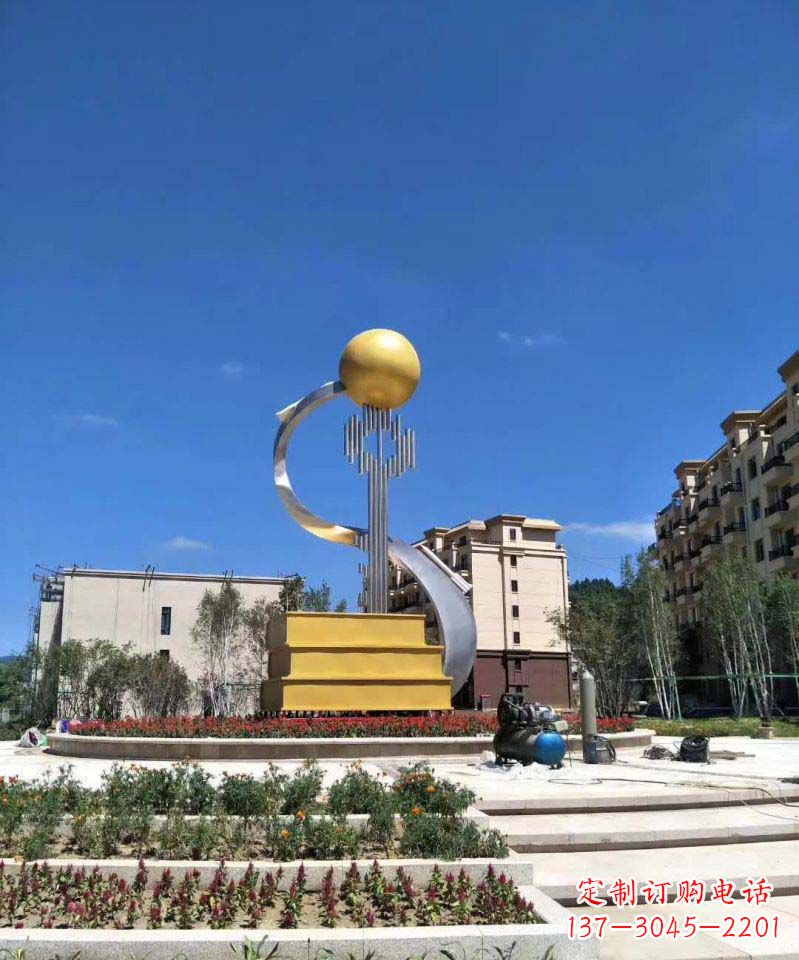 湖南不锈钢成功钥匙雕塑