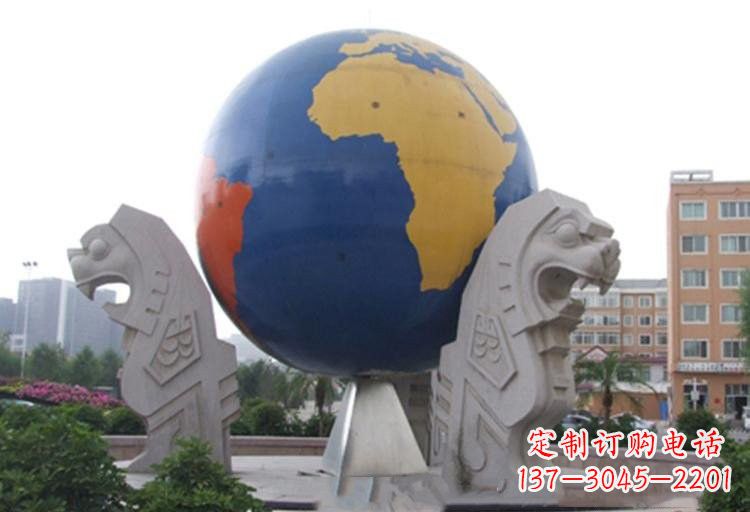 湖南不锈钢城市彩色地球雕塑
