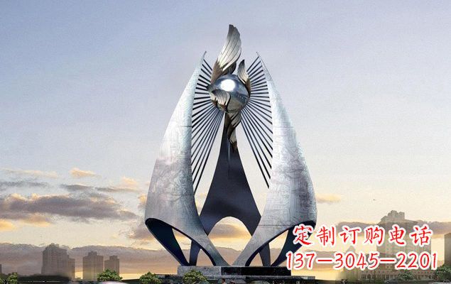 湖南不锈钢城市抽象船帆雕塑设计图