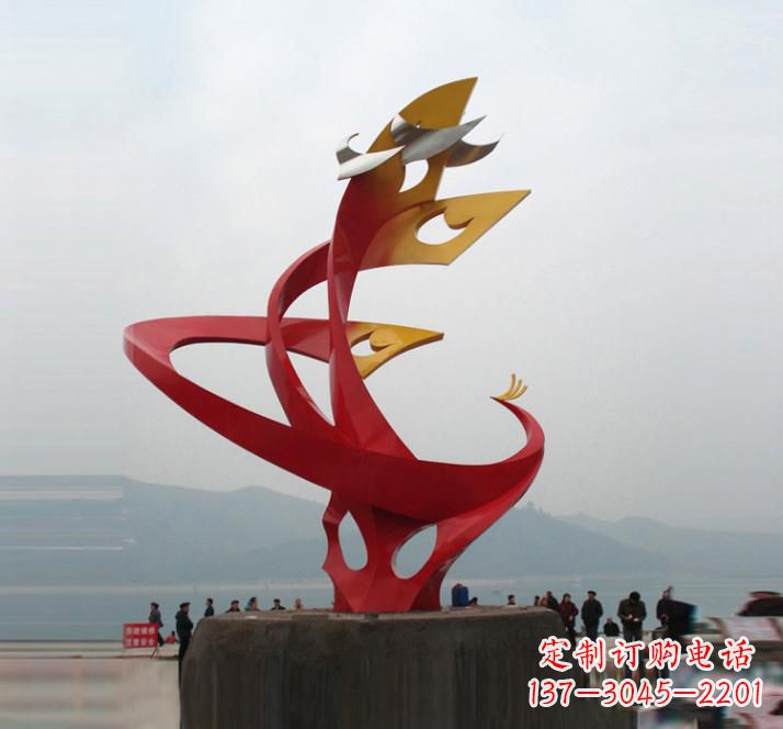 湖南不锈钢城市抽象凤凰雕塑