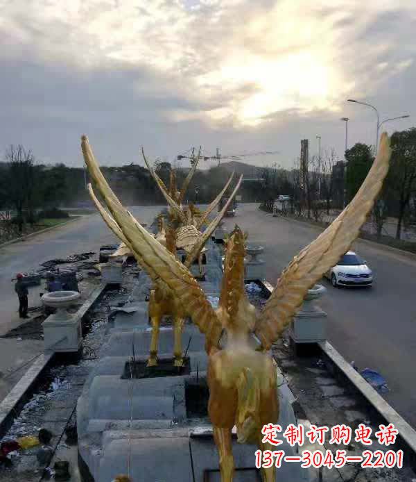 湖南不锈钢城市飞龙雕塑