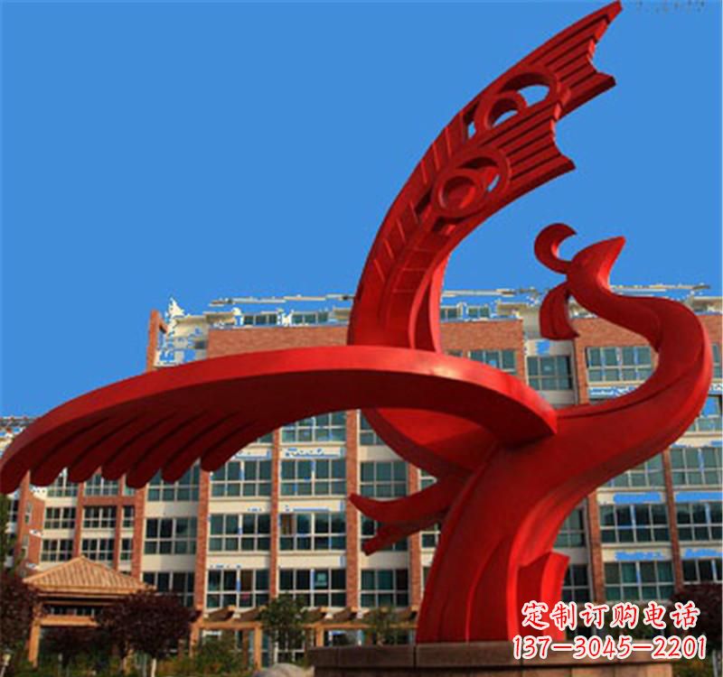 湖南不锈钢城市凤凰 雕塑