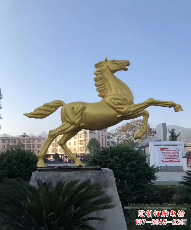 湖南不锈钢城市广场飞马雕塑