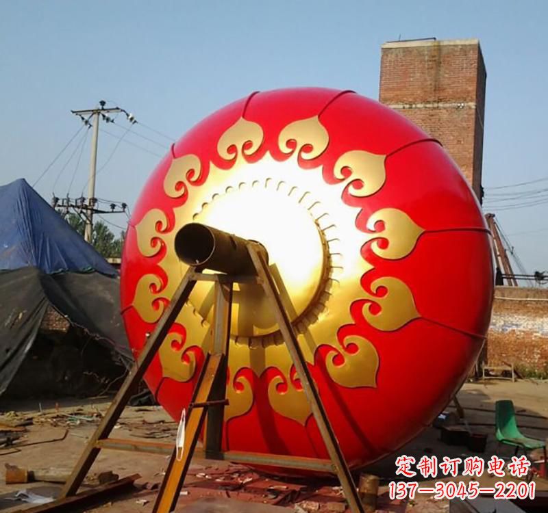 湖南不锈钢城市红色灯笼雕塑