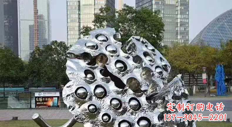 湖南不锈钢城市莲蓬雕塑1