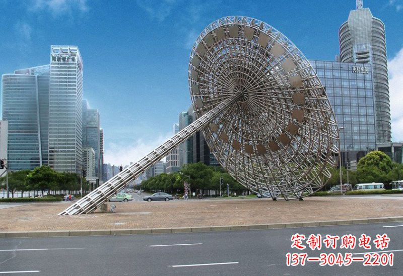 湖南不锈钢城市日晷景观雕塑