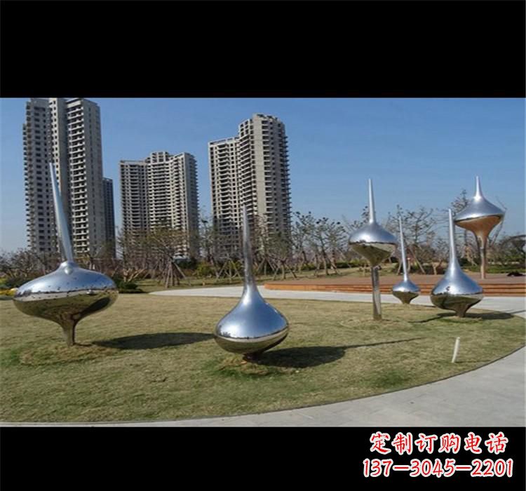 湖南不锈钢城市水滴雕塑