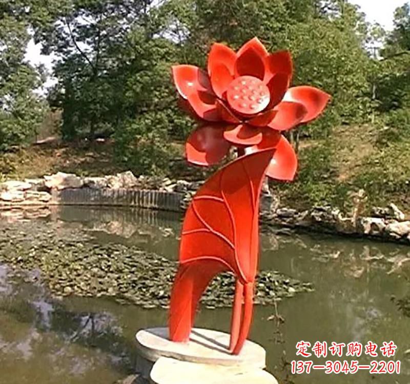 湖南不锈钢城市艺术荷花雕塑
