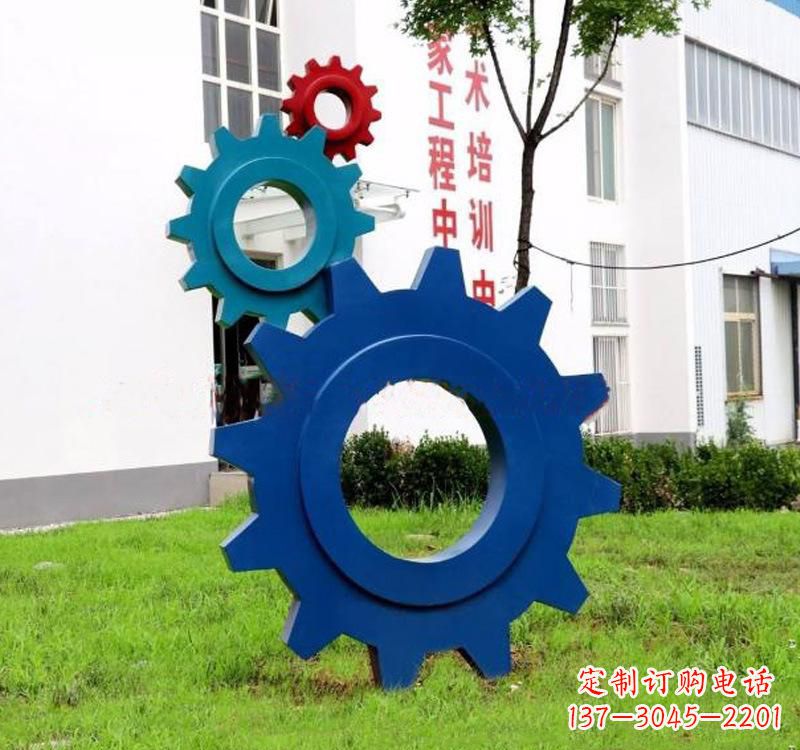湖南不锈钢齿轮创意雕塑