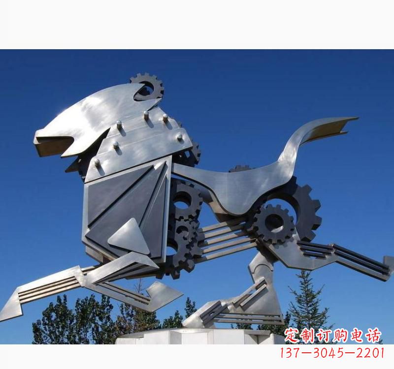 湖南不锈钢齿轮飞马雕塑