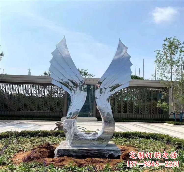 湖南不锈钢翅膀雕塑2