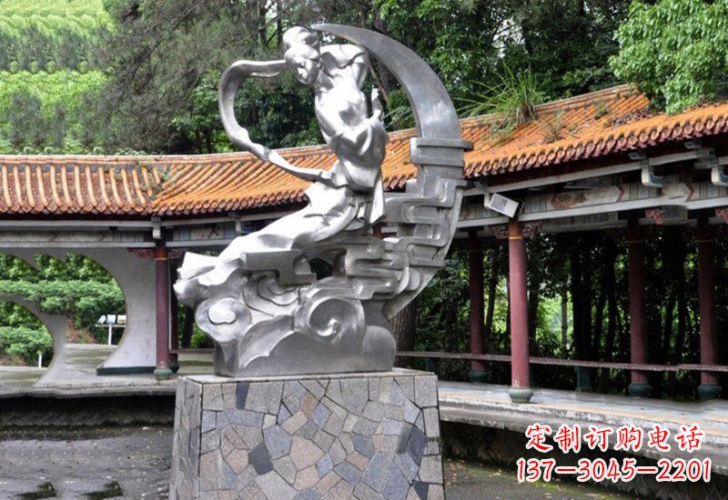 湖南不锈钢抽象嫦娥奔月雕塑