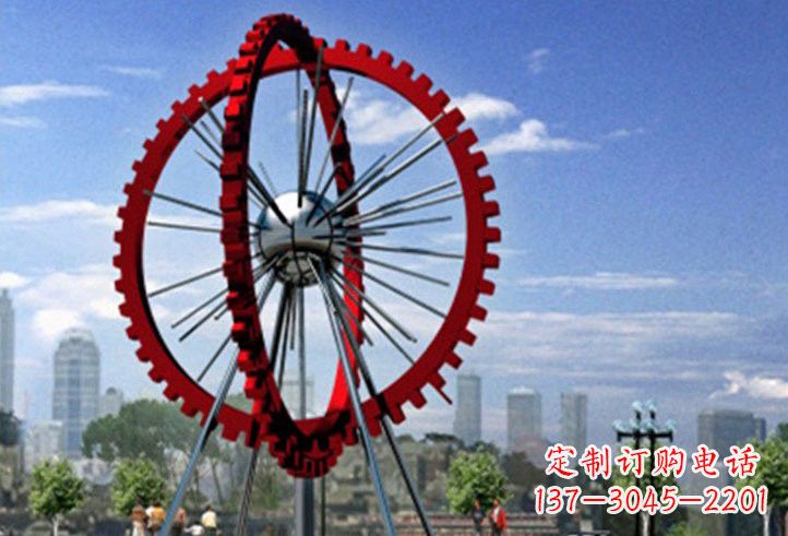 湖南不锈钢抽象城市摩天轮雕塑