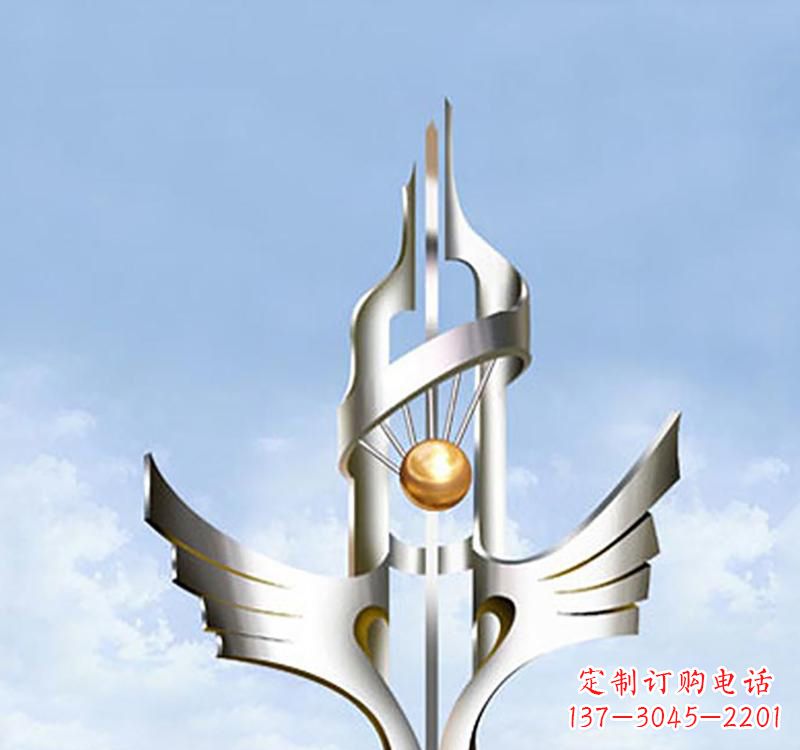 湖南不锈钢抽象创意翅膀雕塑