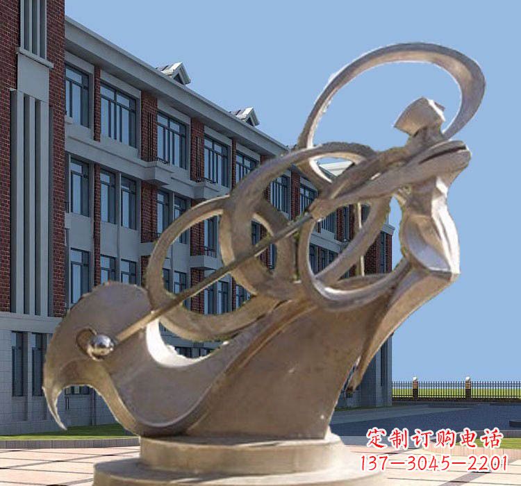 湖南不锈钢抽象打高尔夫球人物雕塑