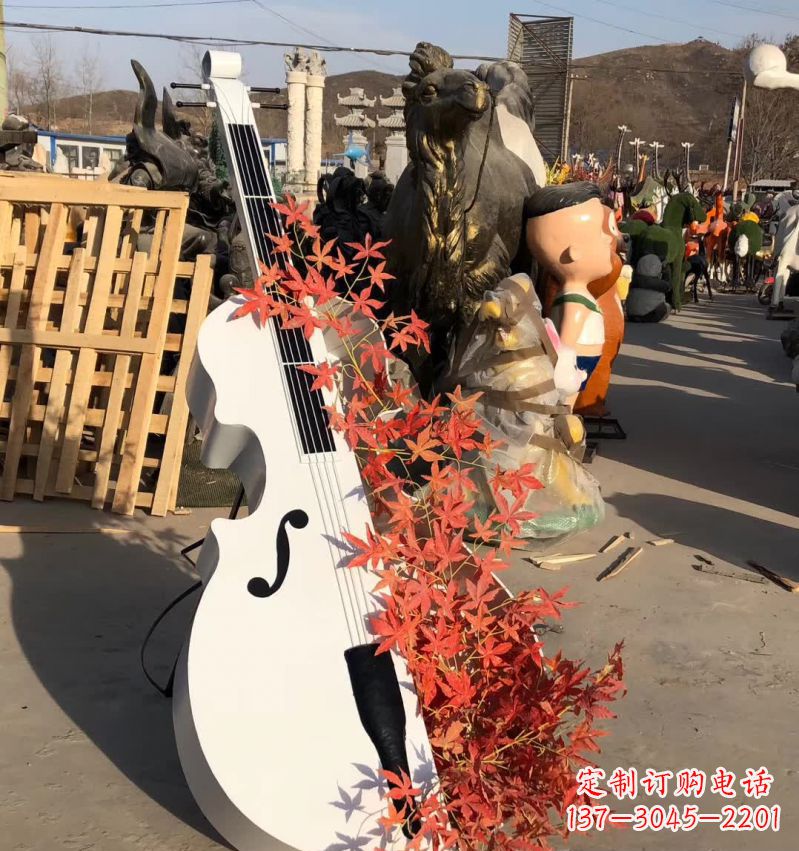 湖南不锈钢抽象大提琴雕塑12