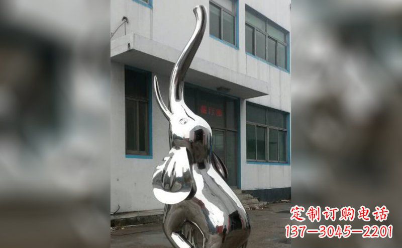 湖南不锈钢抽象大象雕塑