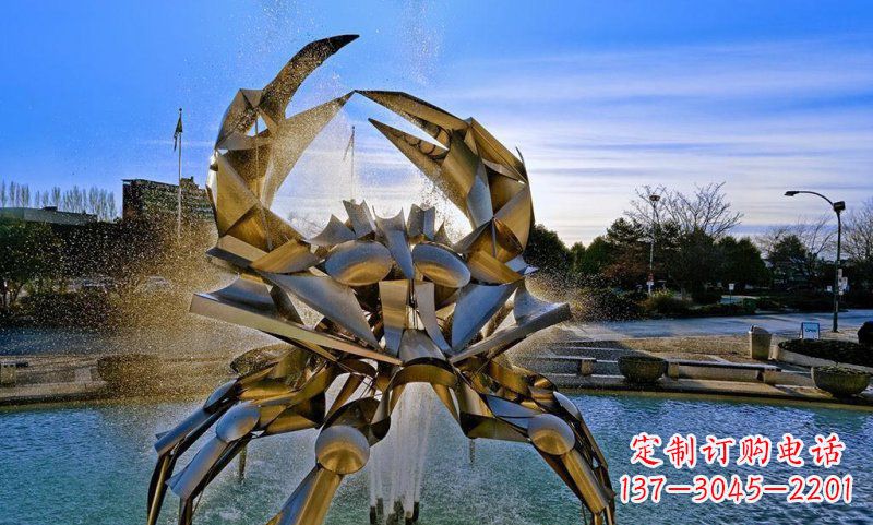 湖南不锈钢抽象大型螃蟹雕塑