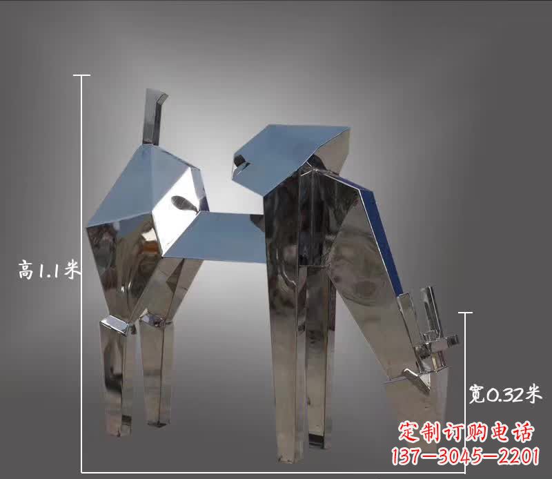 湖南不锈钢抽象动物鹿雕塑