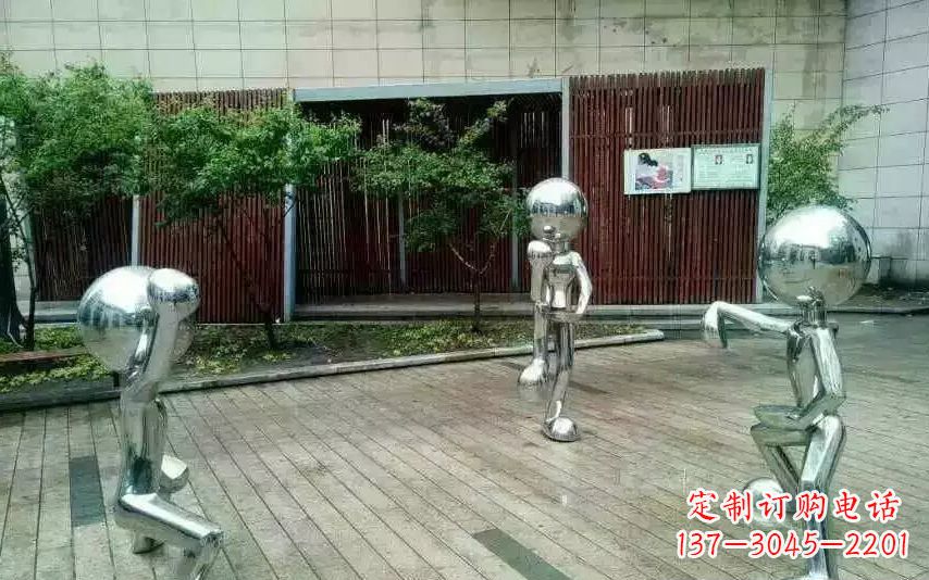 湖南不锈钢抽象儿童景观雕塑